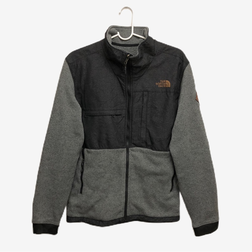 The North Face Men’s Medium Gray Fleece Jacket Full Zip Denali Outdoor Pockets M